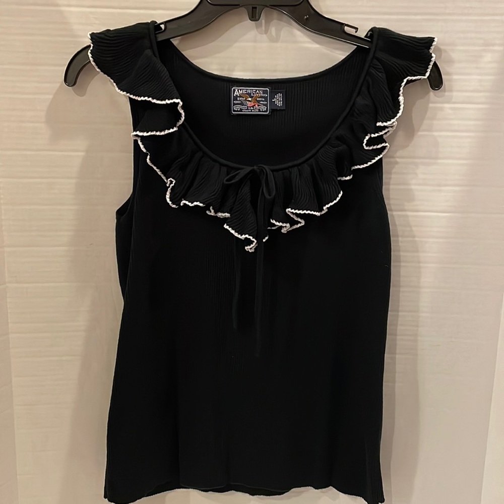 American Living Black Sweater L